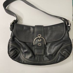Coach Soho Hobo Black Leather Bag Bagette COA #F10192
